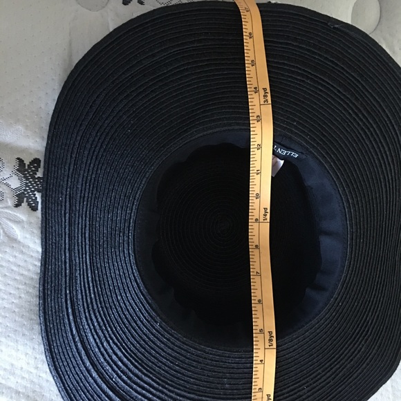 Black Ellen Tracy sun hat with accent scarf 👒 - Picture 9 of 10